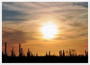 Sonnenuntergang Baja California in Mexiko